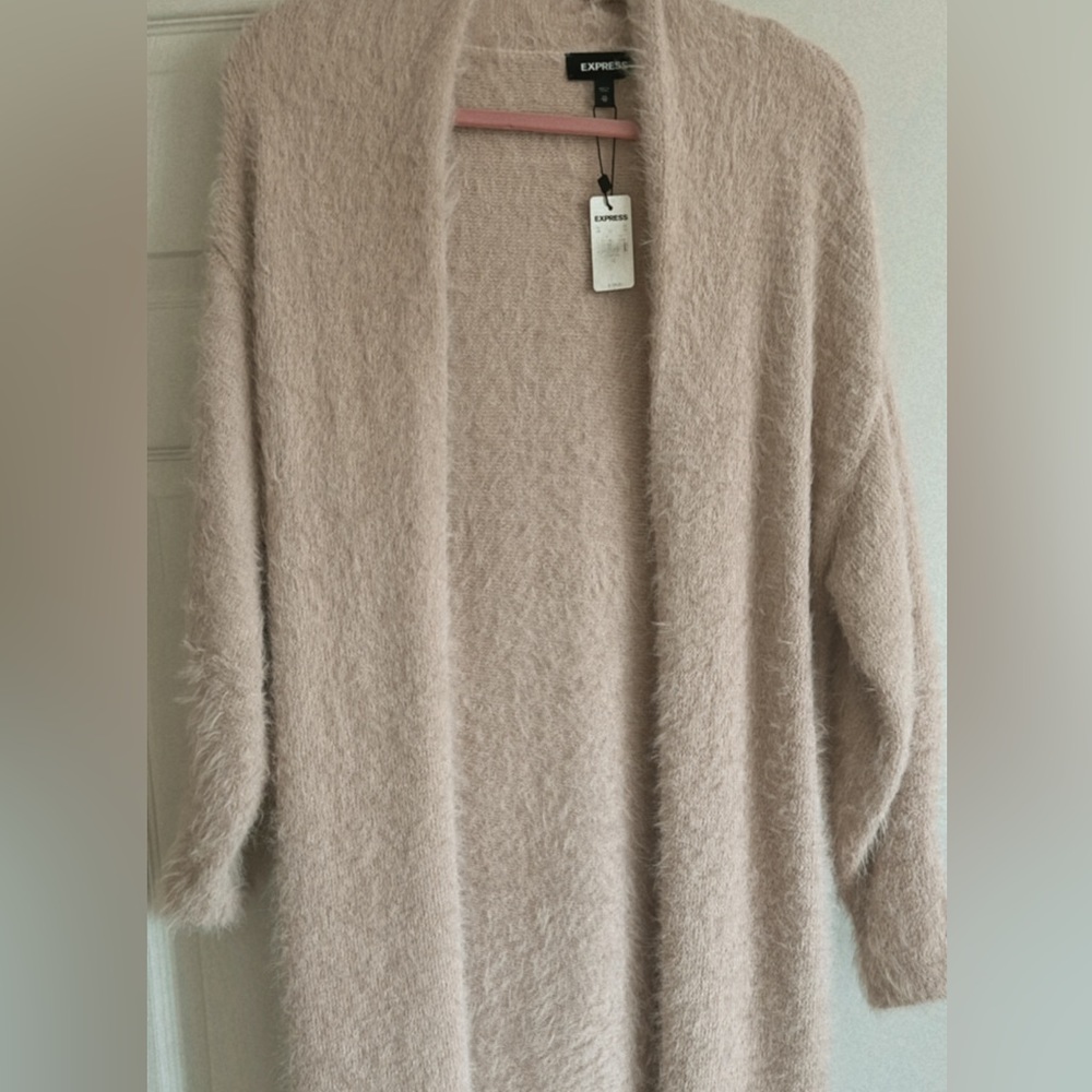 Cozy long beige duster extremely soft